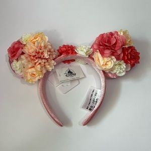Disney Minnie ears flowers NWT